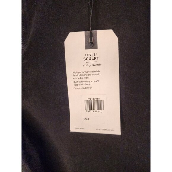 Levi's Jeans Women’s Size 24S Black 311 Shaping Skinny Denim Jeans Black Stretch - Picture 13 of 16